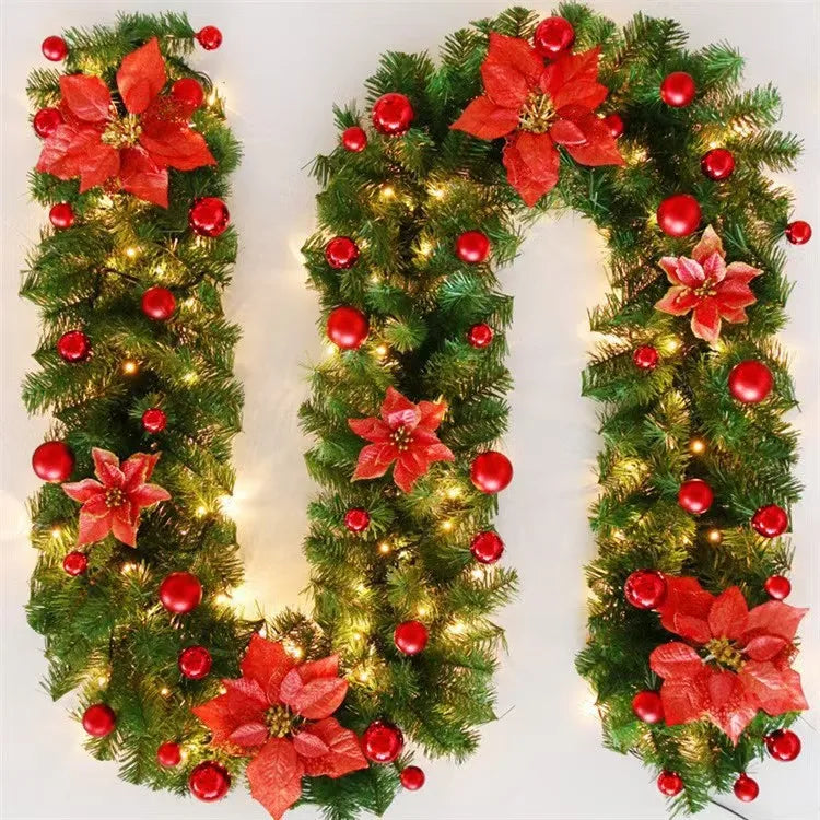 Festão de Natal Decorado com LED 1,5m