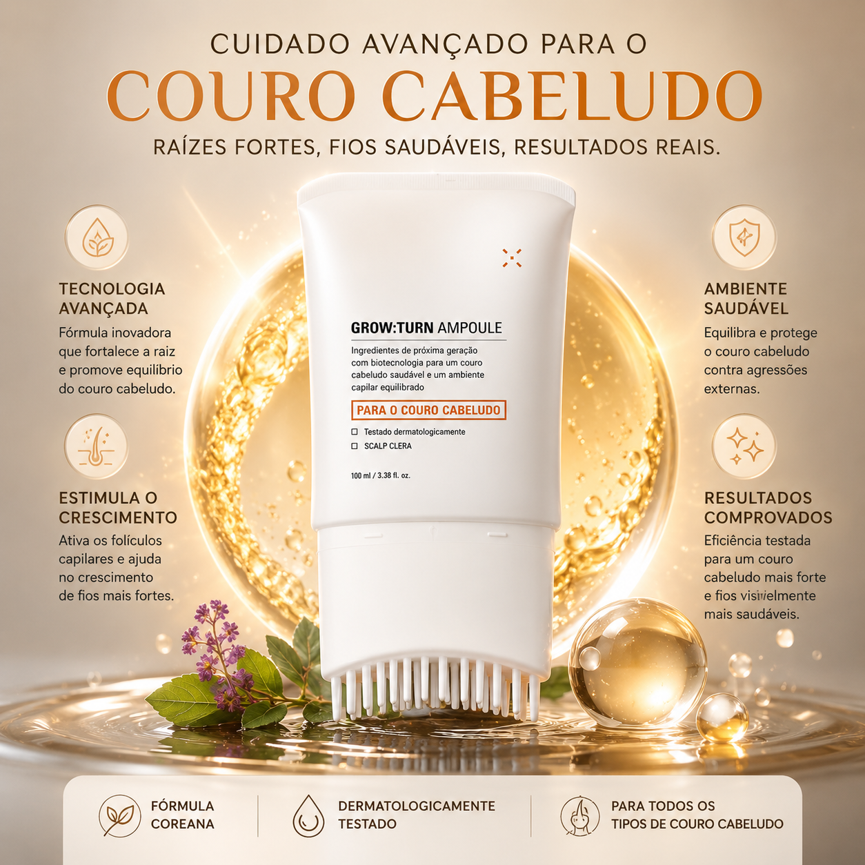 ✨ ScalpBloom™ Ampola de Ativação Capilar [Ritual Coreano Anti-Queda]