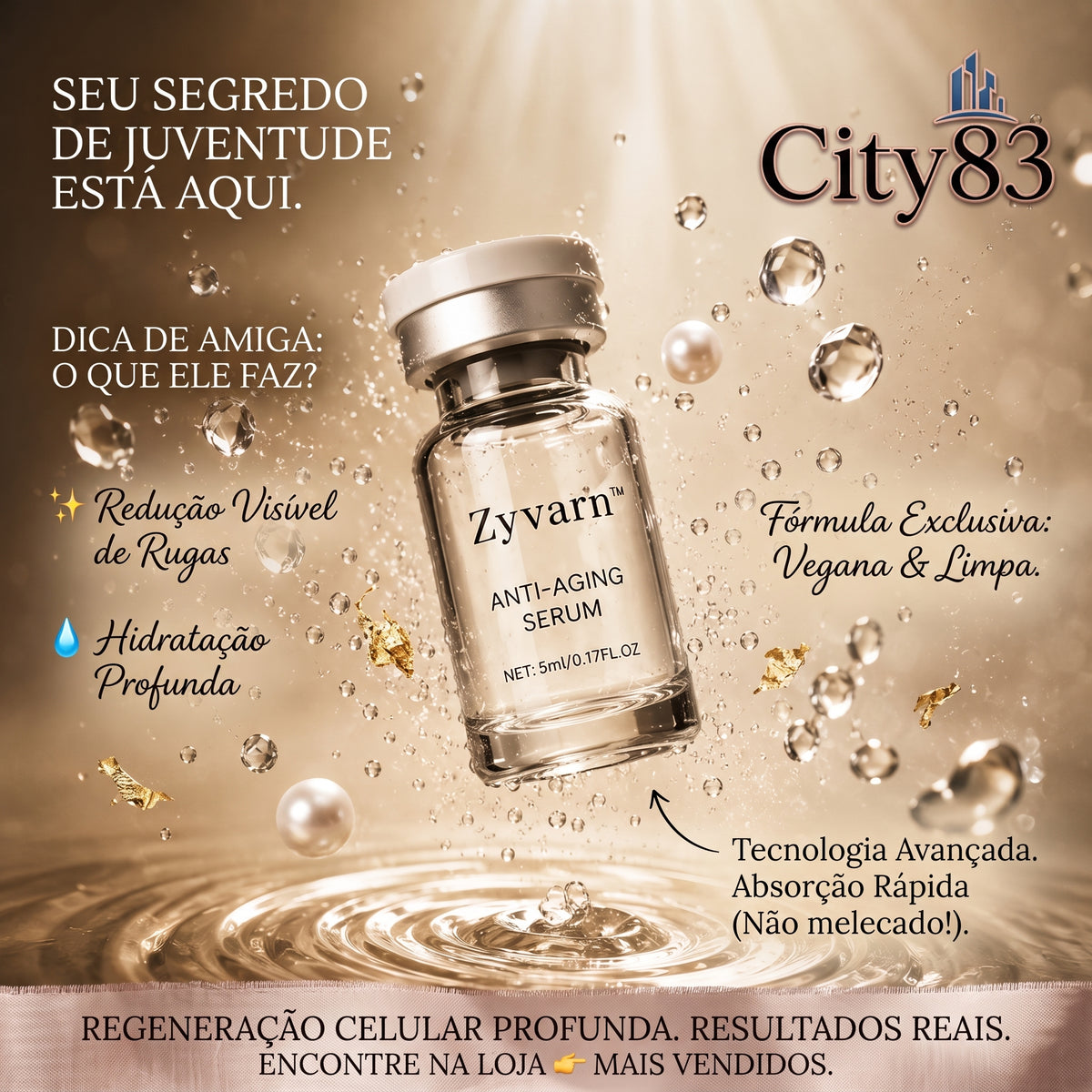 ✨ Zyvarn™ Sérum Microinfusão Anti-envelhecimento [Botox em Casa. Sem Agulha. Sem Médico.]