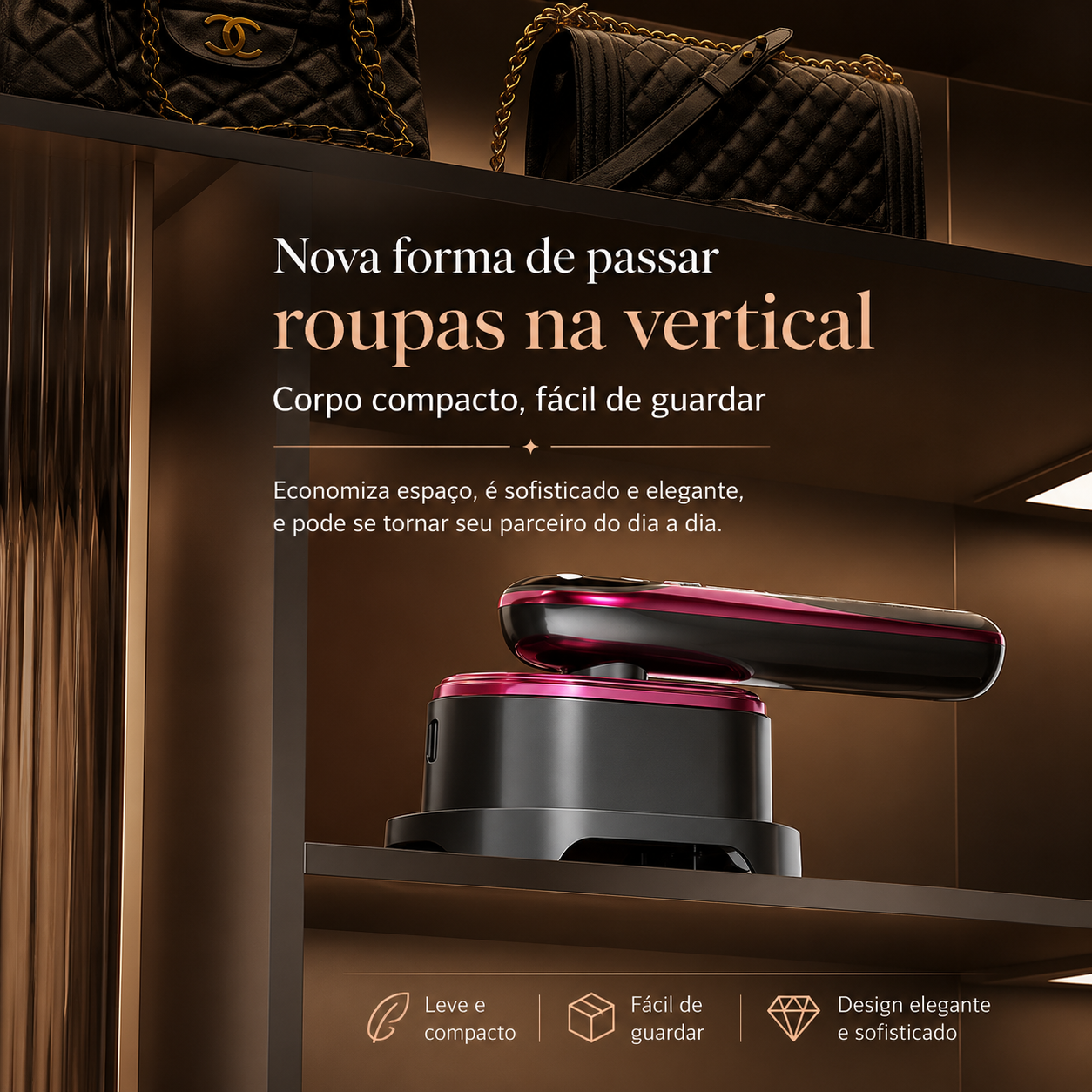✨ SilkSense™ Vaporizador Inteligente 2 em 1 [Identifica seu Tecido e Cuida Sozinho]