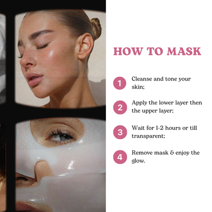 GlassDerm™ Máscara Colágeno Anti-Idade [Pele de Cristal em 2 Horas]