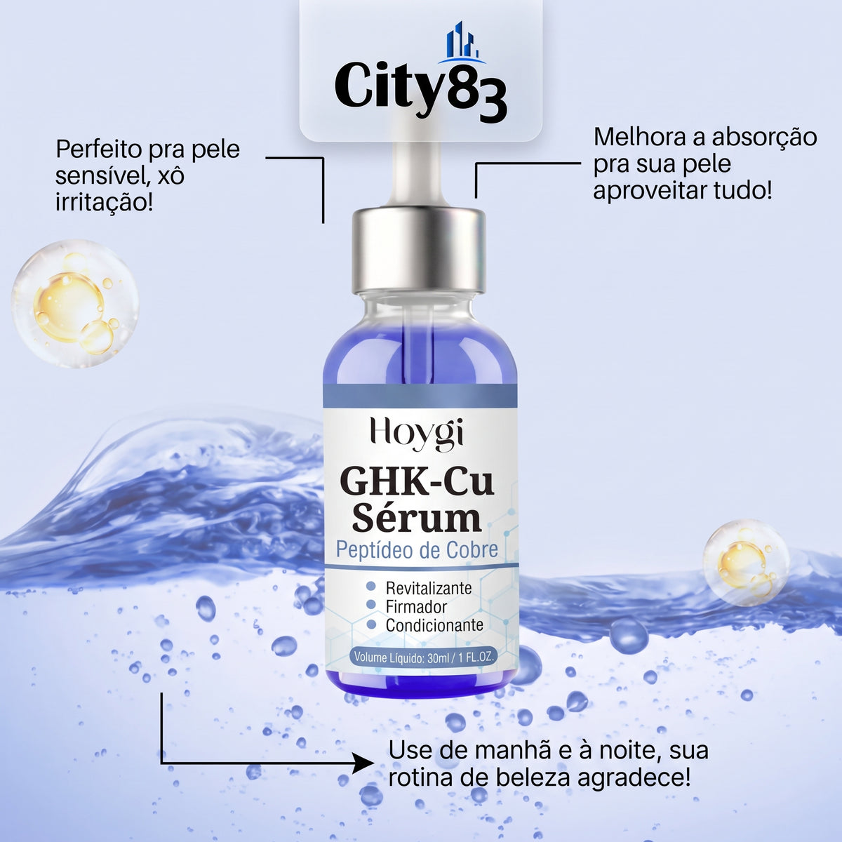 ✨ Hoygi GHK-Cu™ Elixir Pró-Colágeno [O Segredo da Alta Cosmética para uma Pele de Porcelana]