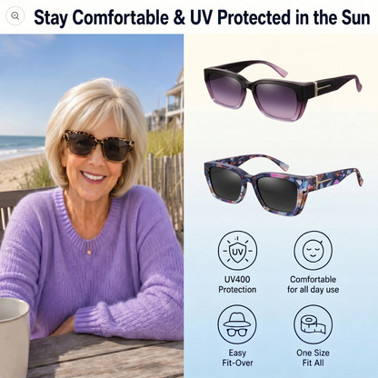 PolarView™ Óculos Fit-Over [Visão Nítida Mesmo com Óculos de Grau]