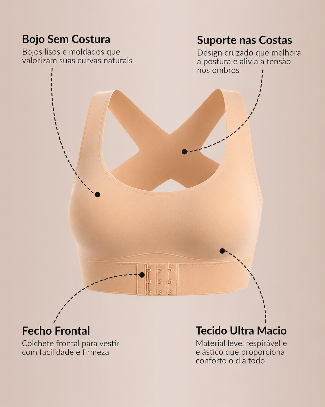 ShapeBack™ Sutiã Corretor de Postura [Postura Perfeita Sem Parecer Que Está de Sutiã]