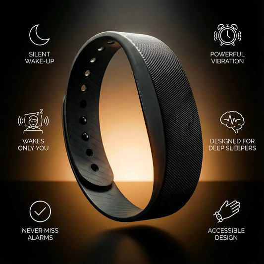 VibraWake™ Pulseira Smart Diária [Acorde em Silêncio. Cuide da Sua Rotina.]