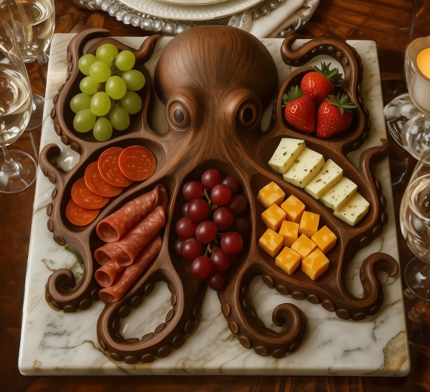 RusticBoard™ Tábua de Charcutaria em Madeira [Frios Perfeitos]