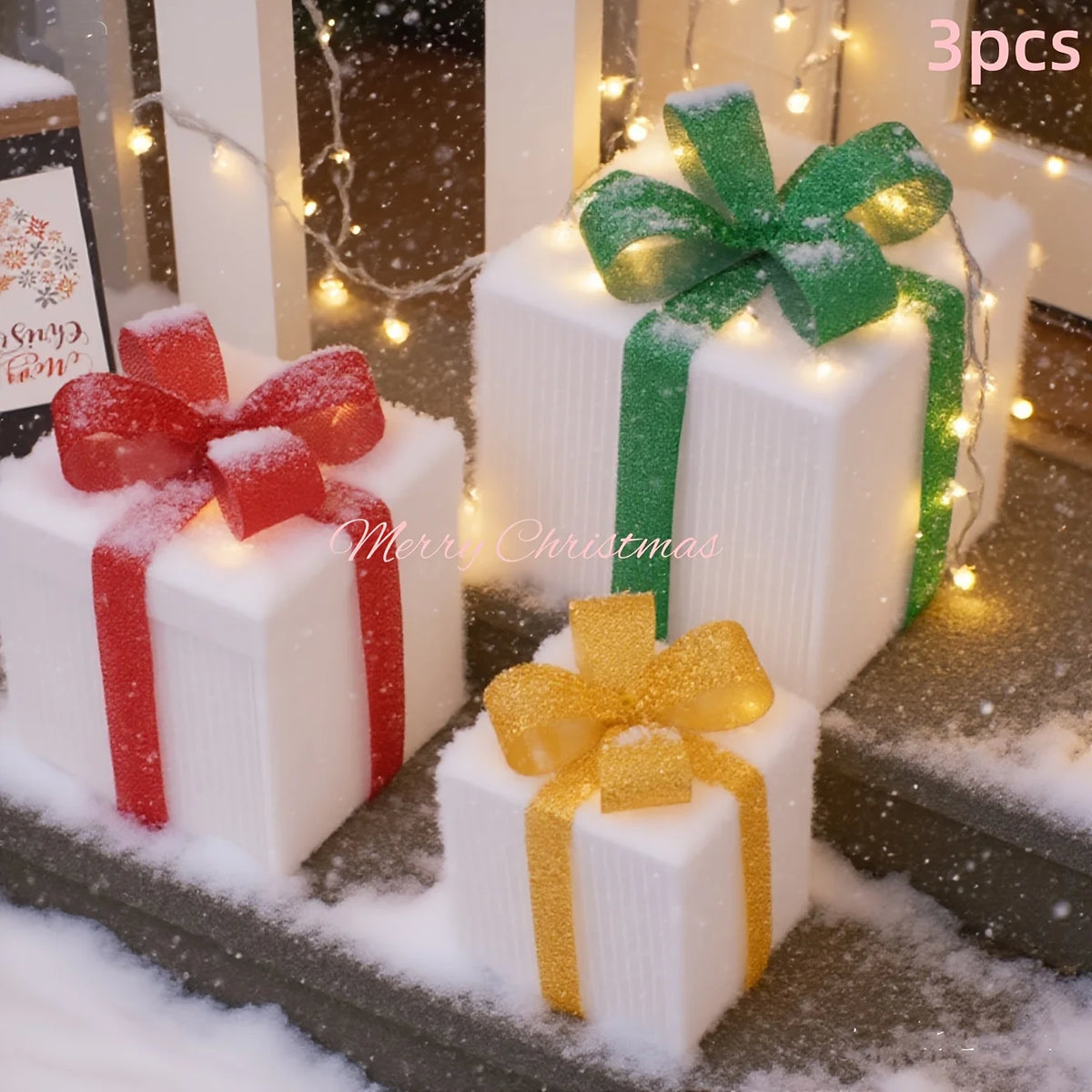 Caixas de Presente Mágicas com LED (Kit com 3 Unidades)