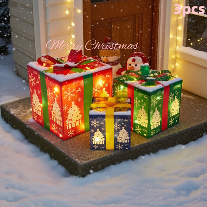 Caixas de Presente Mágicas com LED (Kit com 3 Unidades)