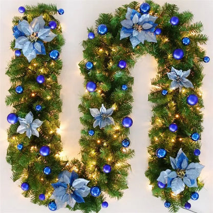 Festão de Natal Decorado com LED 1,5m