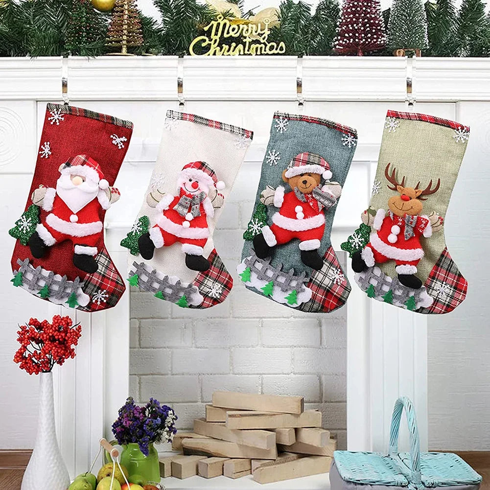 Magia na Manhã de Natal: Kit 4 Botas Decoradas 3D