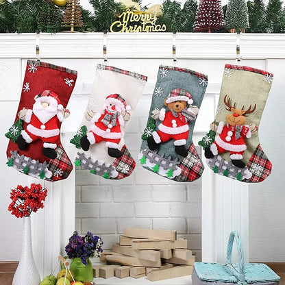 Magia na Manhã de Natal: Kit 4 Botas Decoradas 3D
