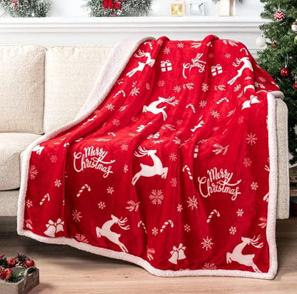 Abraço de Natal: Manta Peluciada Térmica com Estampas Festivas