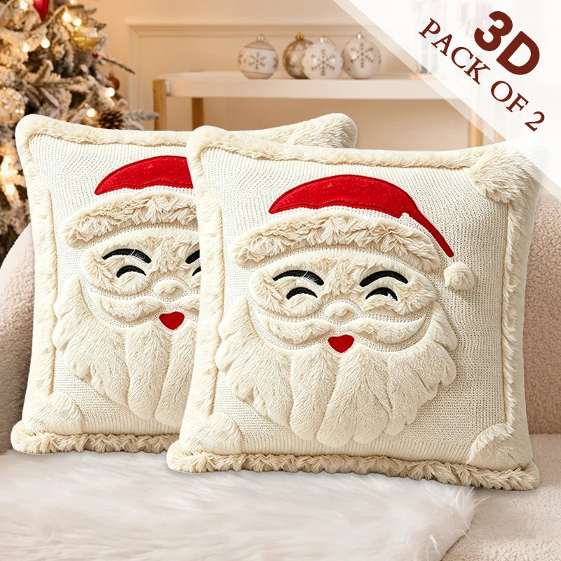 Capa Decorativa Premium - Coleção Natal Bordado 3D