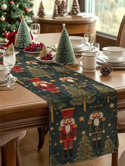 Elegância na Ceia: Trilho de Mesa Clássico Nobre para Ceia de Natal