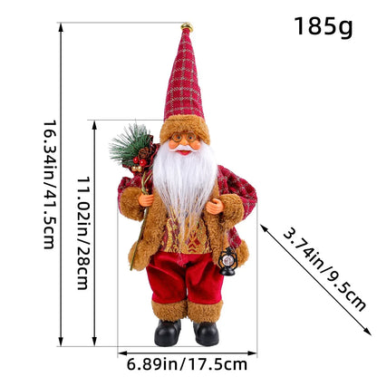 Boneco de Natal Artesanal para Mesa, Rack e Árvore 41cm