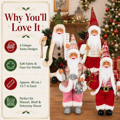 Presença Mágica: Estatueta Papai Noel Premium (40cm)