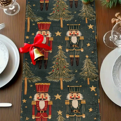 Elegância na Ceia: Trilho de Mesa Clássico Nobre para Ceia de Natal