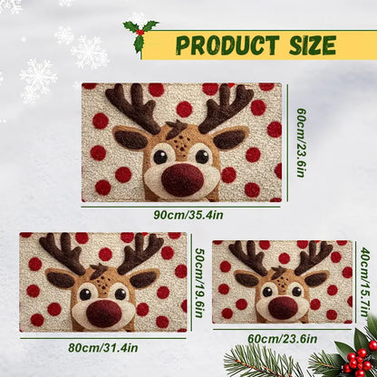 Tapete Decorativo de Entrada - Edição Rena de Natal