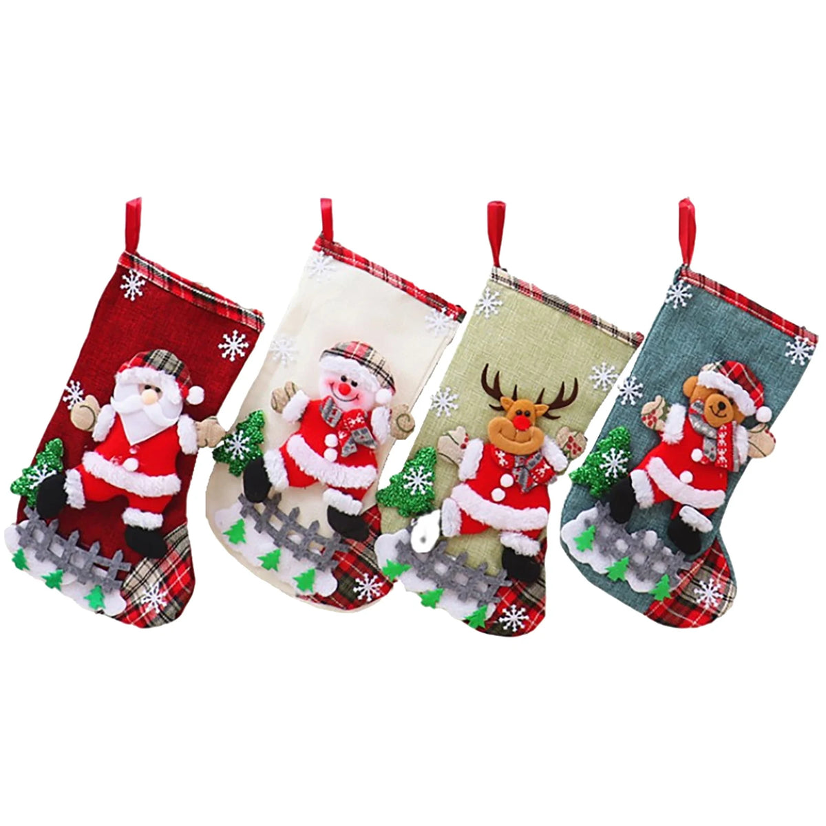 Magia na Manhã de Natal: Kit 4 Botas Decoradas 3D