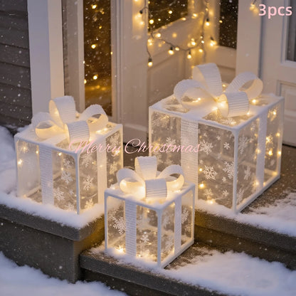 Caixas de Presente Mágicas com LED (Kit com 3 Unidades)