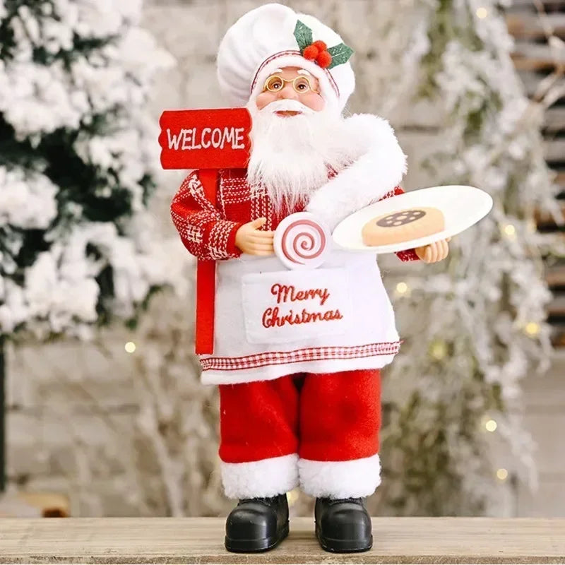 Boneco de Natal Artesanal para Mesa, Rack e Árvore 41cm