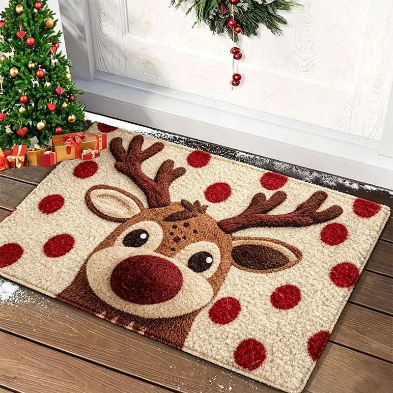 Tapete Decorativo de Entrada - Edição Rena de Natal