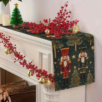 Elegância na Ceia: Trilho de Mesa Clássico Nobre para Ceia de Natal