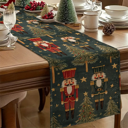 Elegância na Ceia: Trilho de Mesa Clássico Nobre para Ceia de Natal