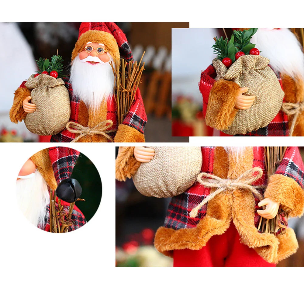 Boneco de Natal Artesanal para Mesa, Rack e Árvore 41cm