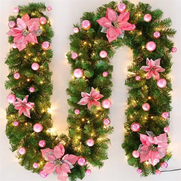 Festão de Natal Decorado com LED 1,5m