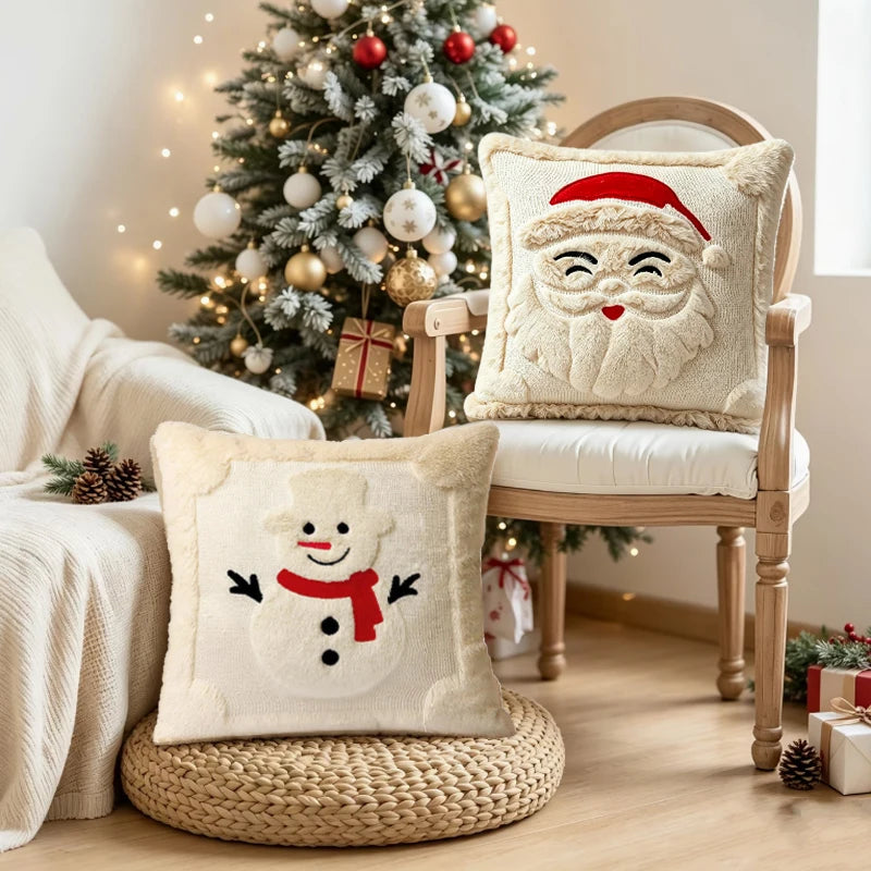 Capa Decorativa Premium - Coleção Natal Bordado 3D