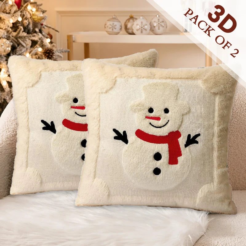 Capa Decorativa Premium - Coleção Natal Bordado 3D