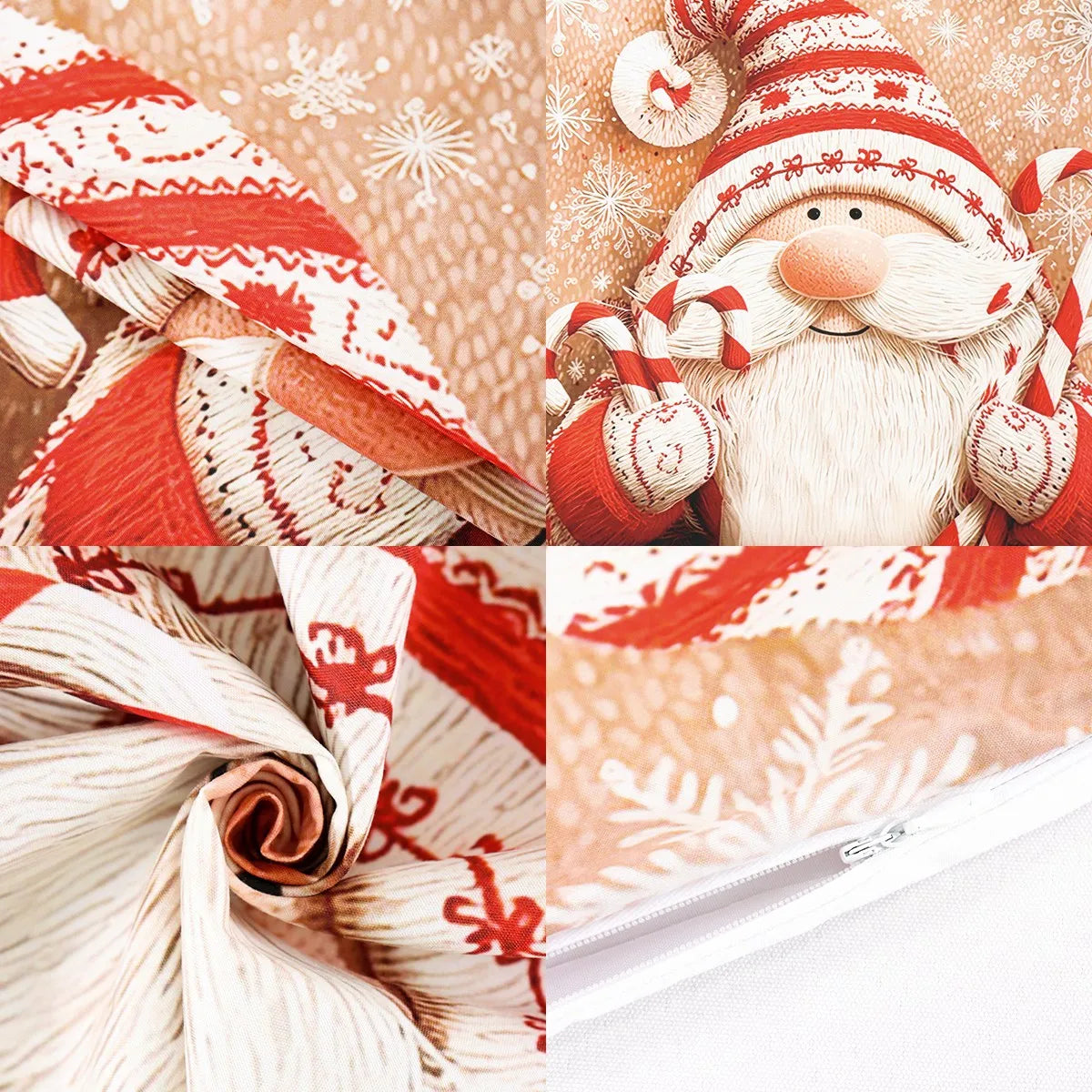 Conjunto de Capas de Almofada - Edição Especial de Natal (4 Peças)