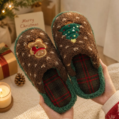Passos Mágicos: Pantufa Natalina de Pelúcia Super Macia