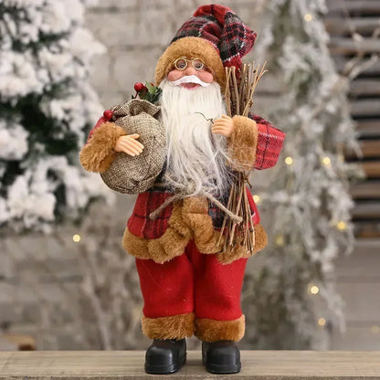 Boneco de Natal Artesanal para Mesa, Rack e Árvore 41cm
