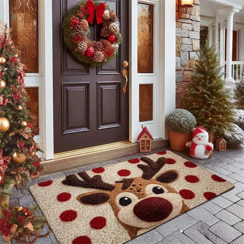 Tapete Decorativo de Entrada - Edição Rena de Natal