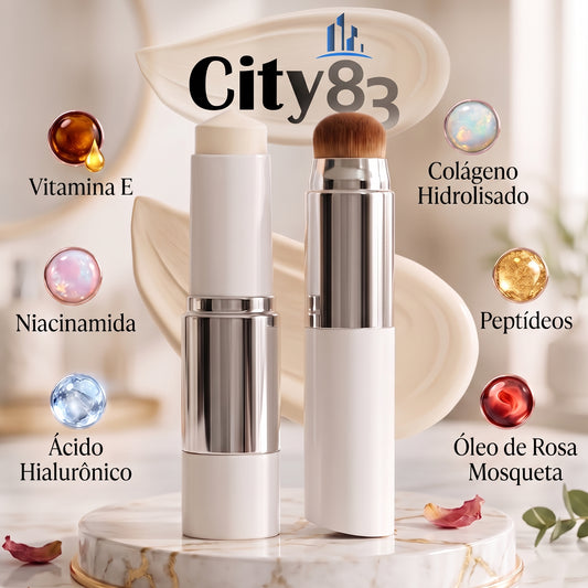 ✨ SeoulGlow™ Base Stick Coreana [Pele de Vidro em Um Passe]
