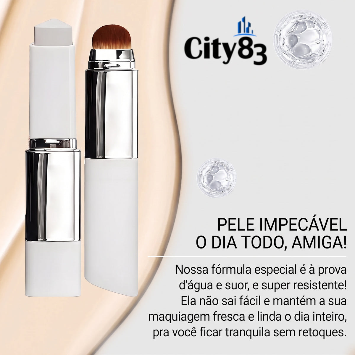 ✨ SeoulGlow™ Base Stick Coreana [Pele de Vidro em Um Passe]