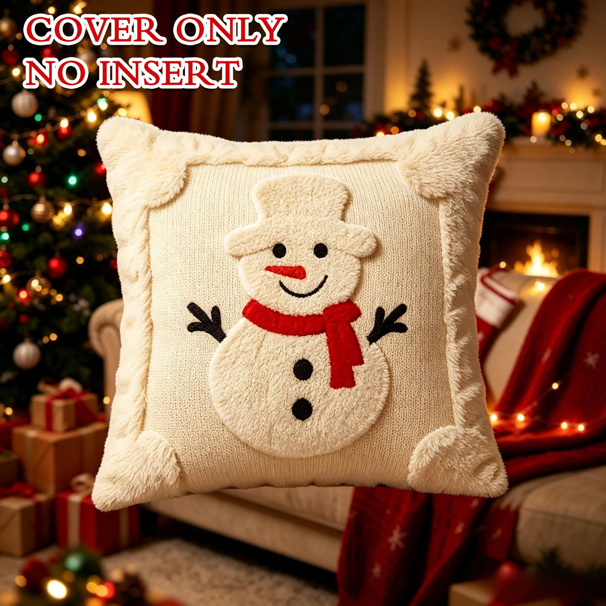 Capa Decorativa Premium - Coleção Natal Bordado 3D
