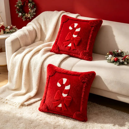 Capa Decorativa Luxo Natal - Edição Bengala Doce em Relevo