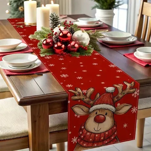 Celebração em Família: Trilho de Mesa Temático para Ceia de Natal