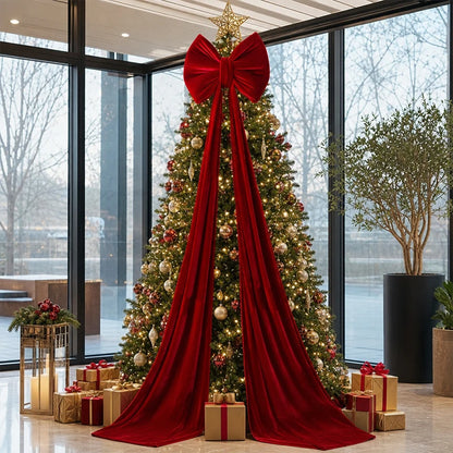 O Grande Destaque: Laço Gigante Luxuoso de Natal
