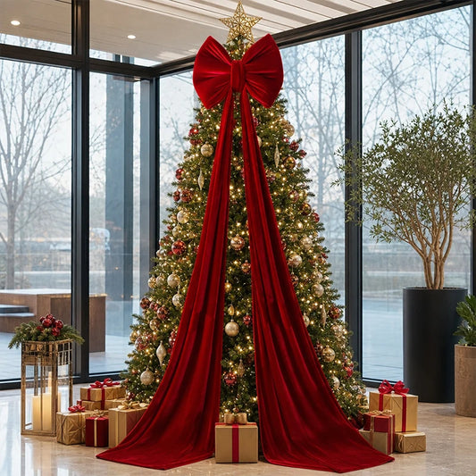 O Grande Destaque: Laço Gigante Luxuoso de Natal