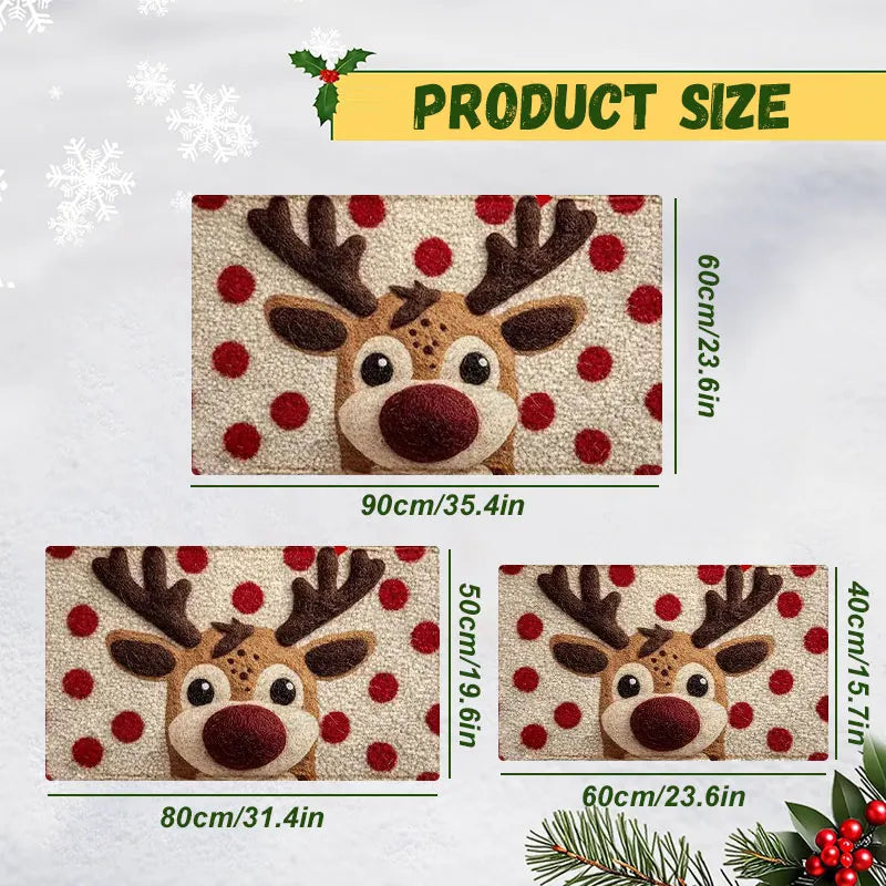 Tapete Decorativo de Entrada - Edição Rena de Natal